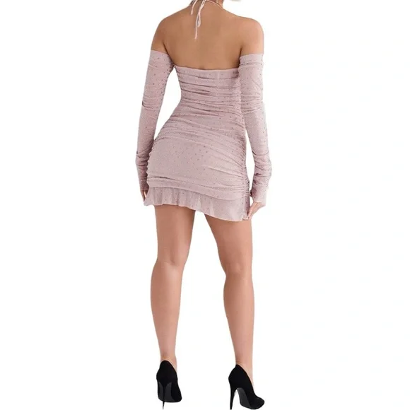 House of CB Estella Rhinestone Embellished Mini Dress - Picture 2 of 6